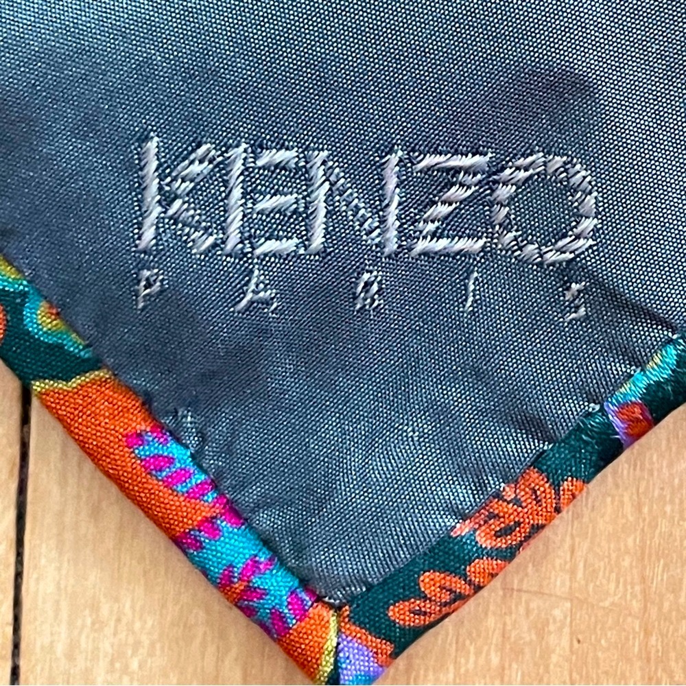 Kenzo Colorful Floral Print Silk Tie - Picture 10 of 16